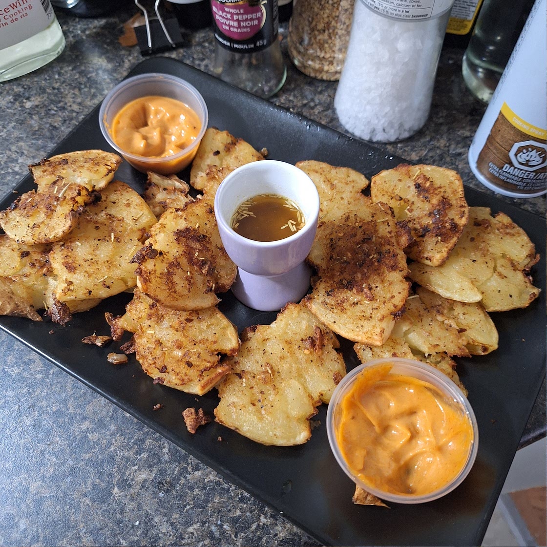 Air Fryer Smashed Potatoes