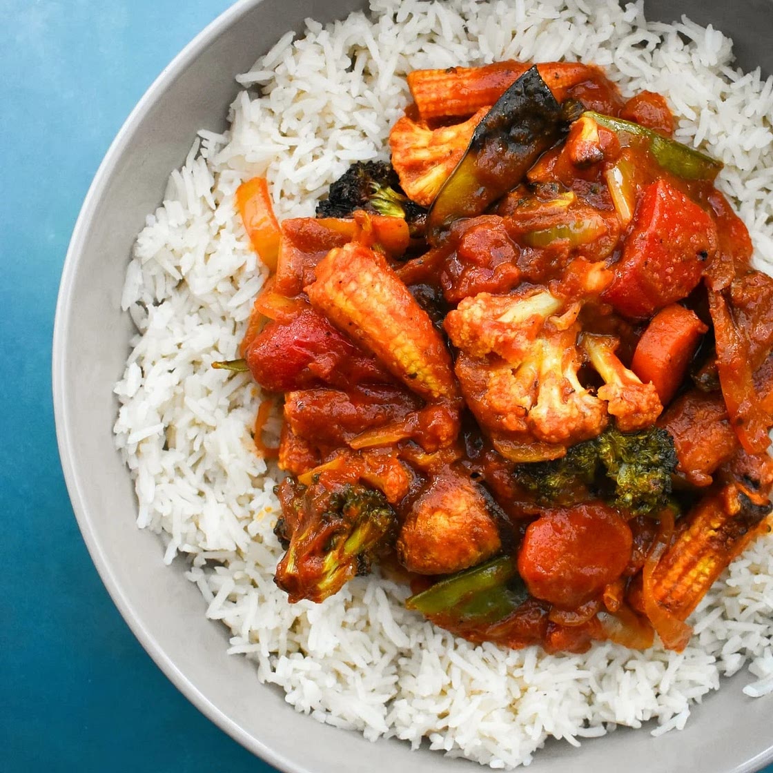 Easy Roasted Vegetable Balti (curry)