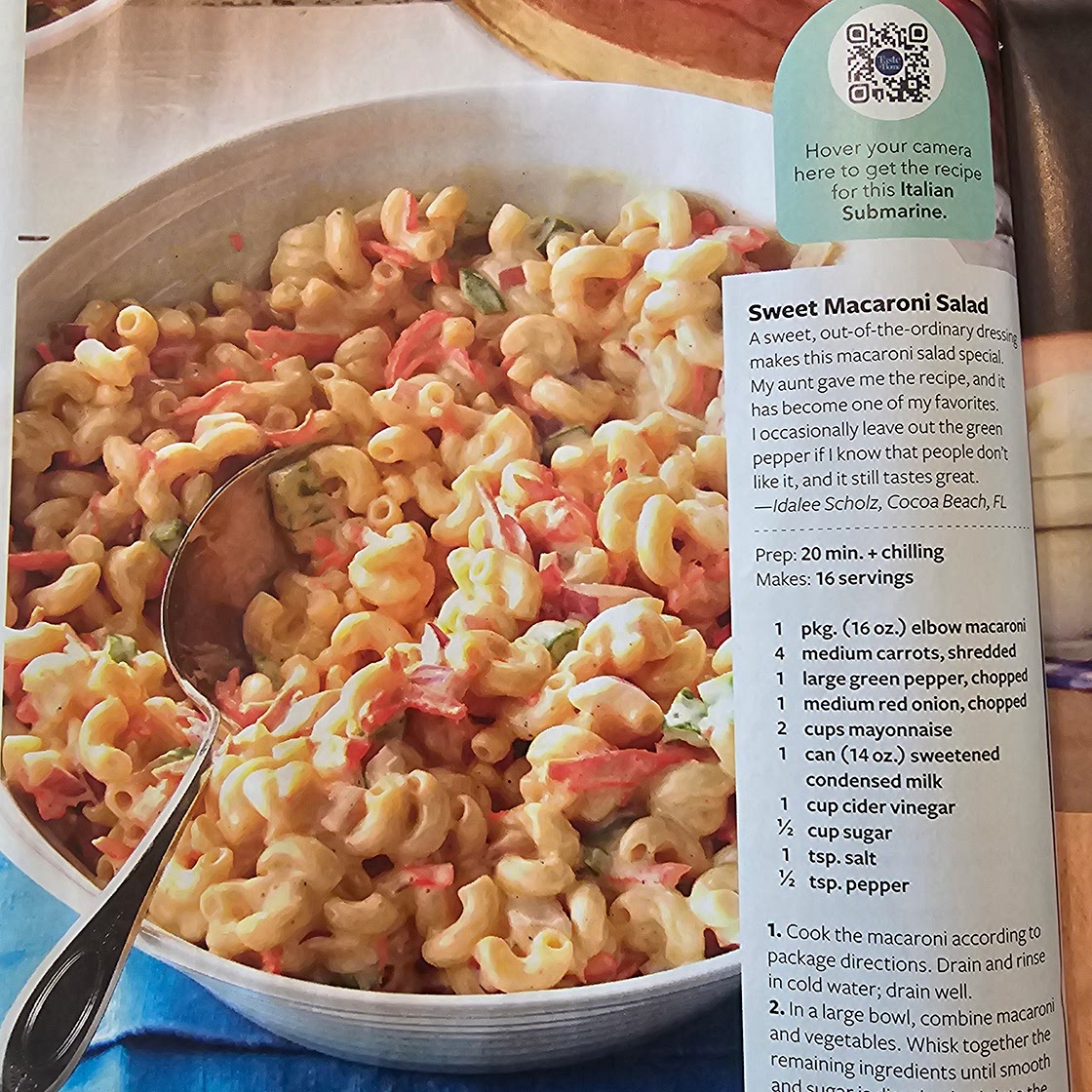 Sweet macaroni salad