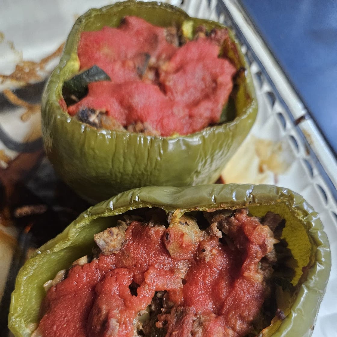 Stuffed Green Pepper (low carb)