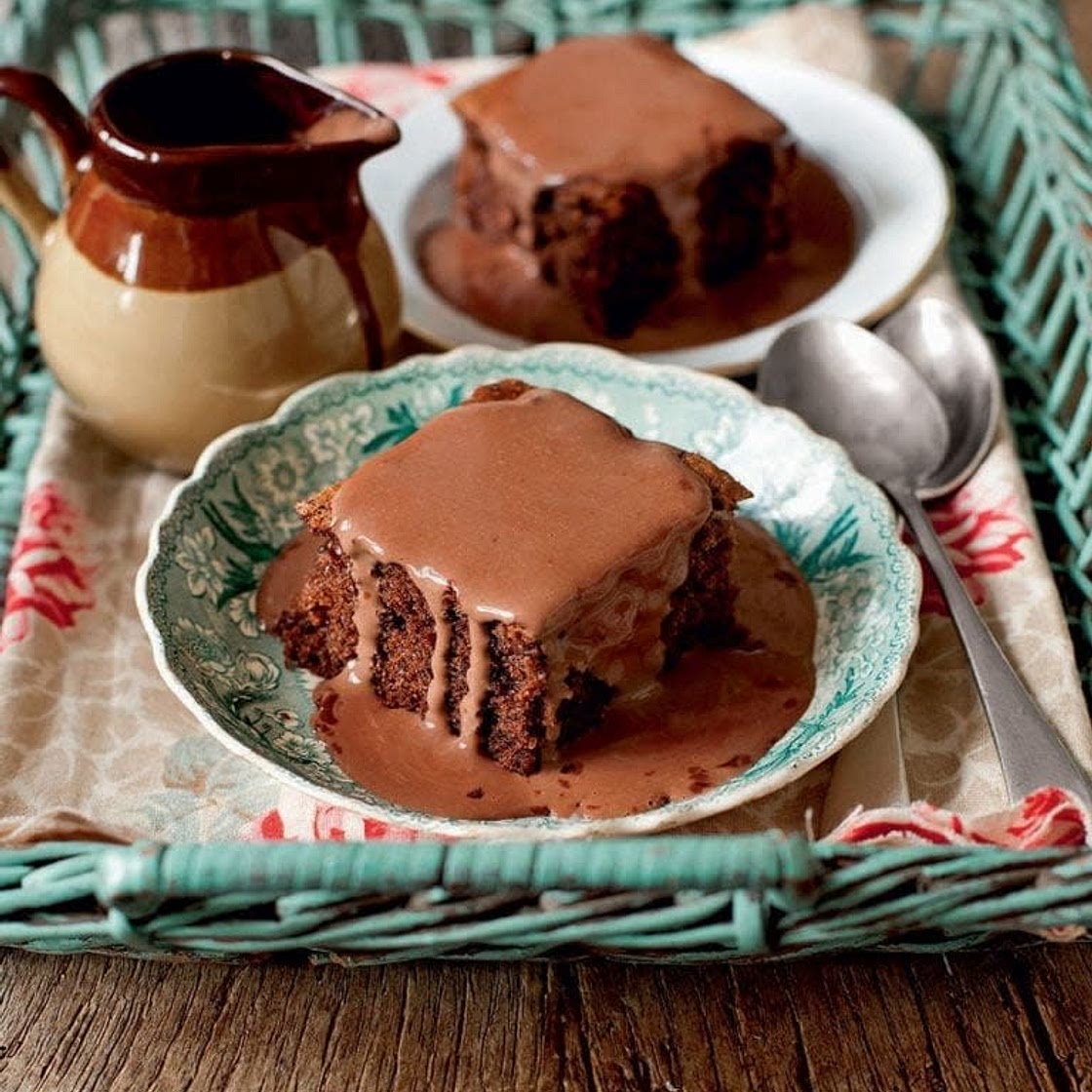 chocolate sponge with chocolate custard
