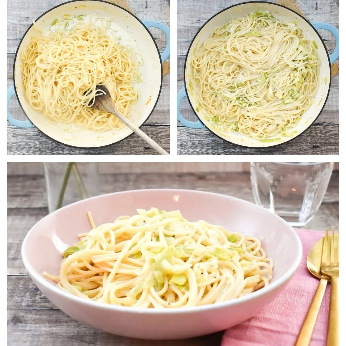 Creamy Leek Pasta with White Wine