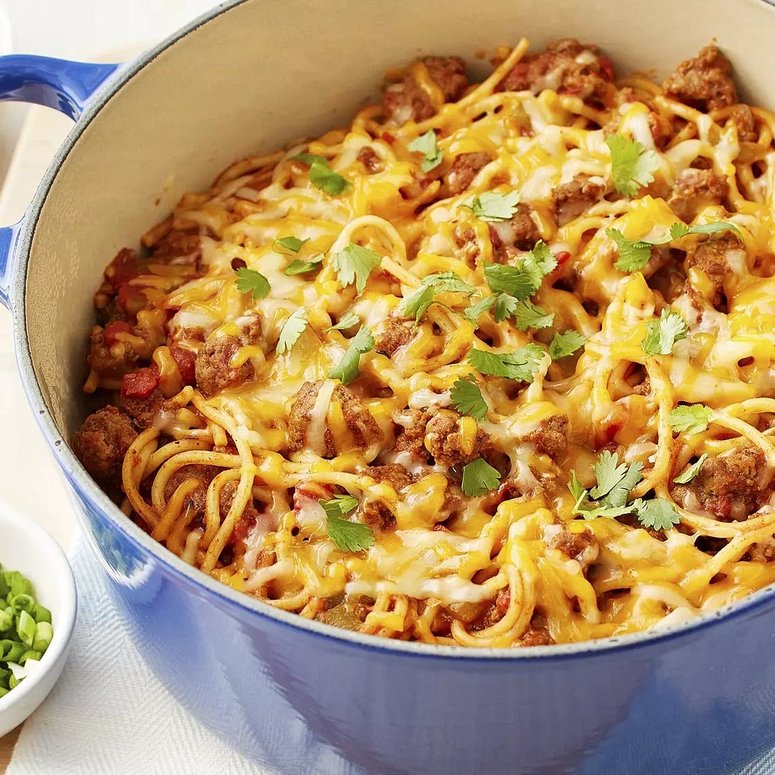 One-Pot Taco Spaghetti