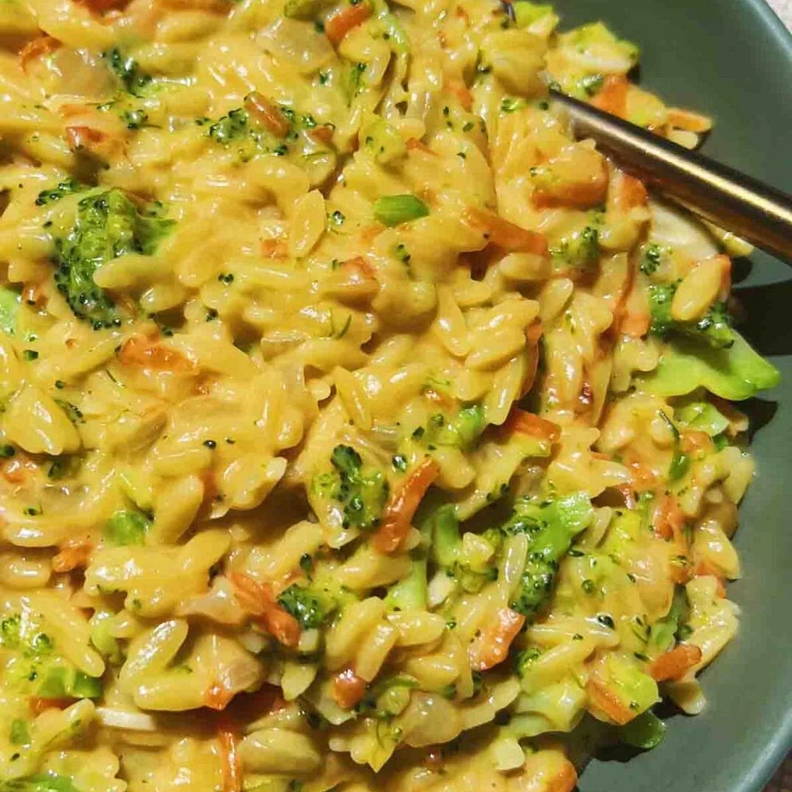 Cheesey orzo pasta and veg8