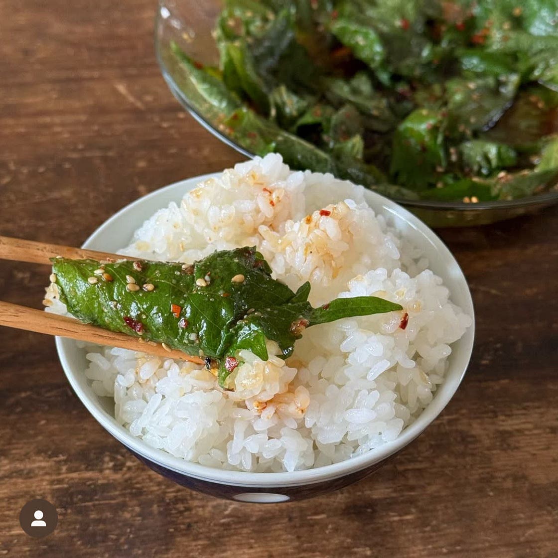 大葉のしょうゆ漬けwith 白ご飯