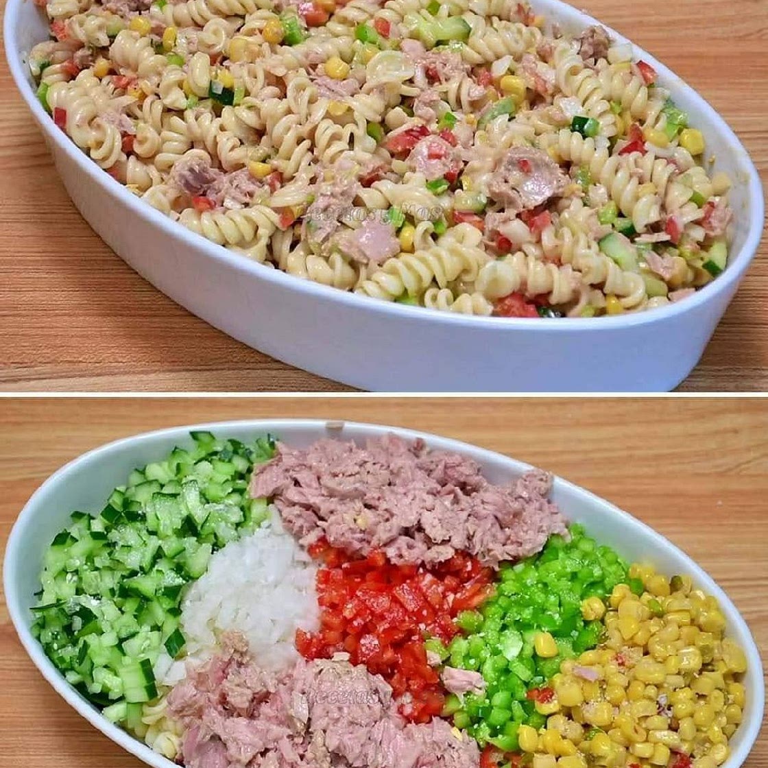 Kalter Nudelsalat mit Thunfisch