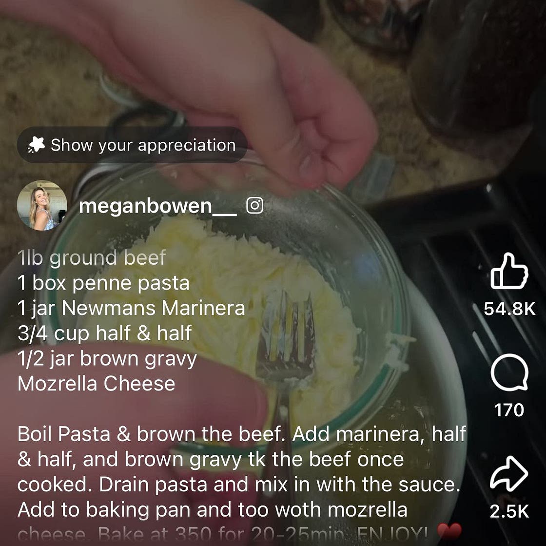 Baked penne