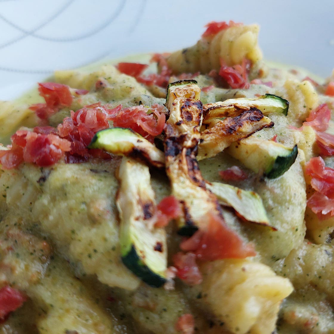 Pasta -  Zucchini Pesto and Prosciutto Crudo