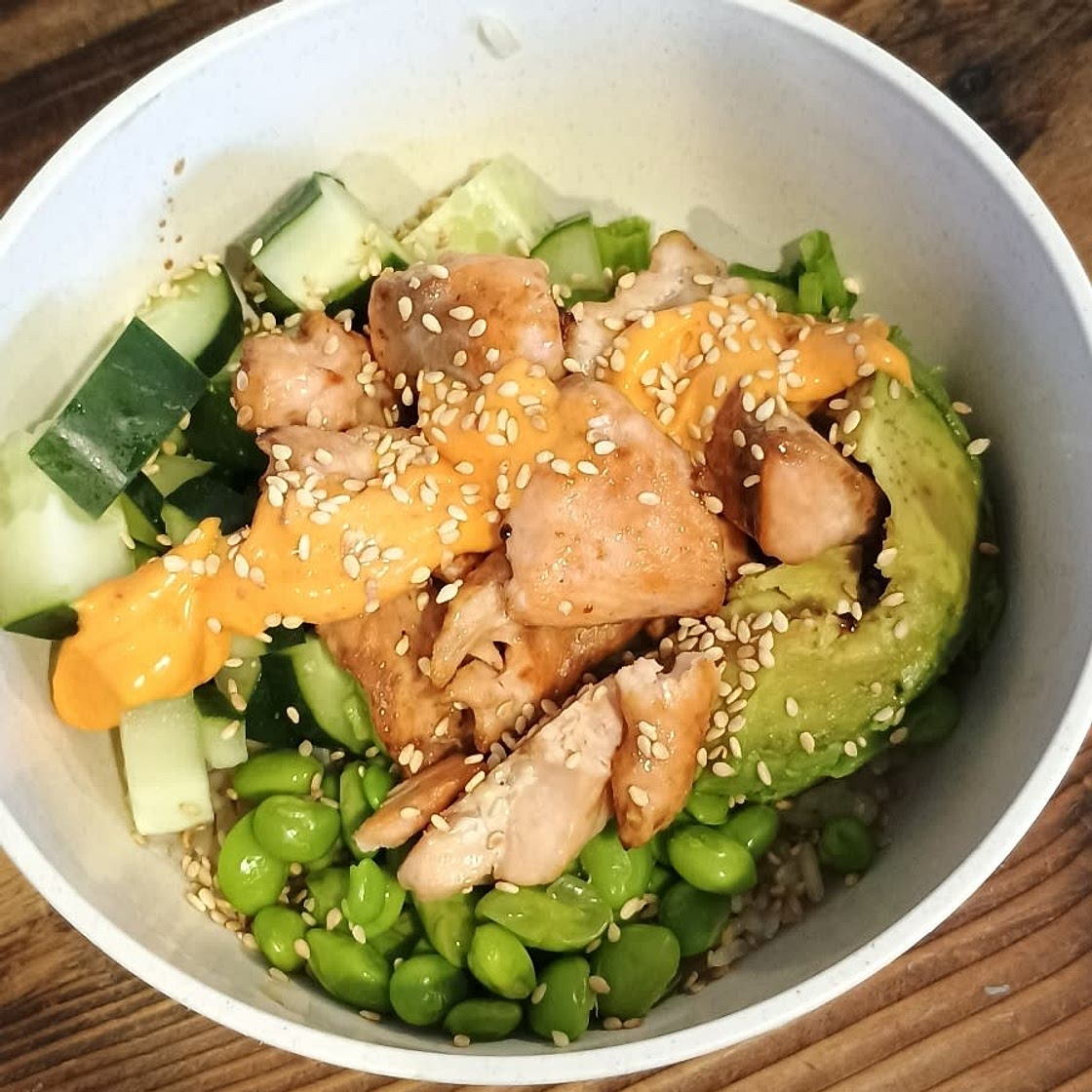 Crispy Salmon Rice Bowl