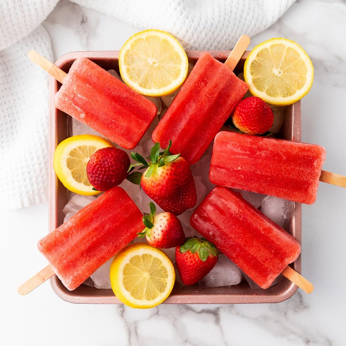 Strawberry Popsicles