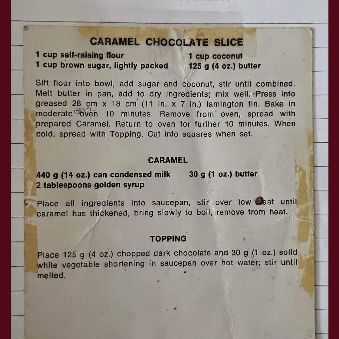 Caramel Slice