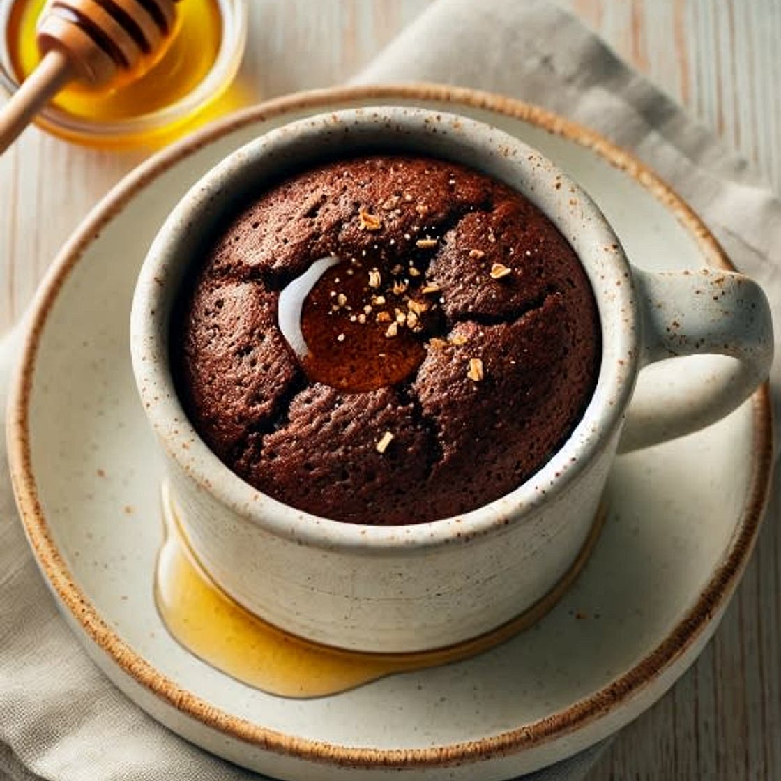 Absolutely Healthy Chocolate Mug Cake with Honey