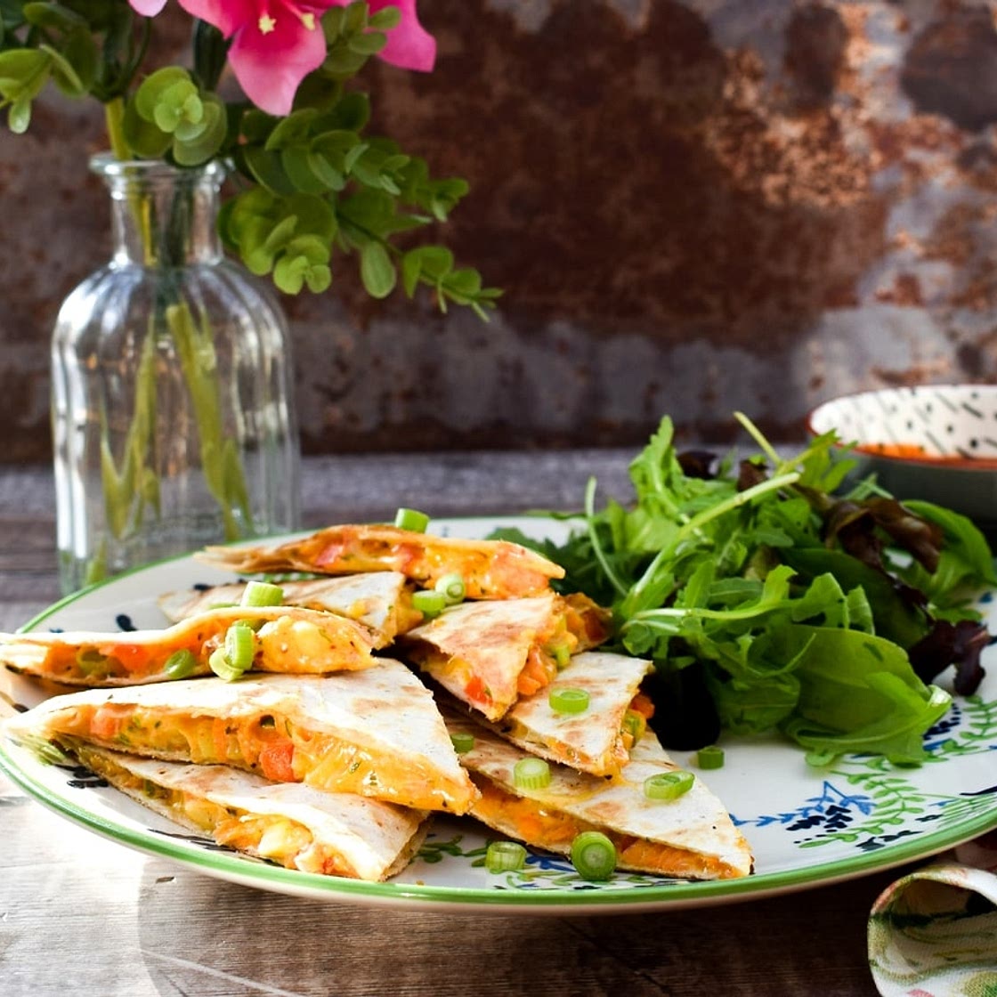 Vegan Smoky Vegetable Quesadillas