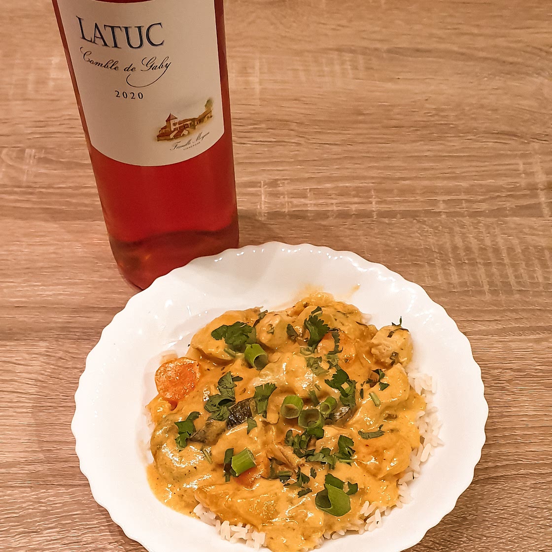 Poulet lait de coco à la mangue