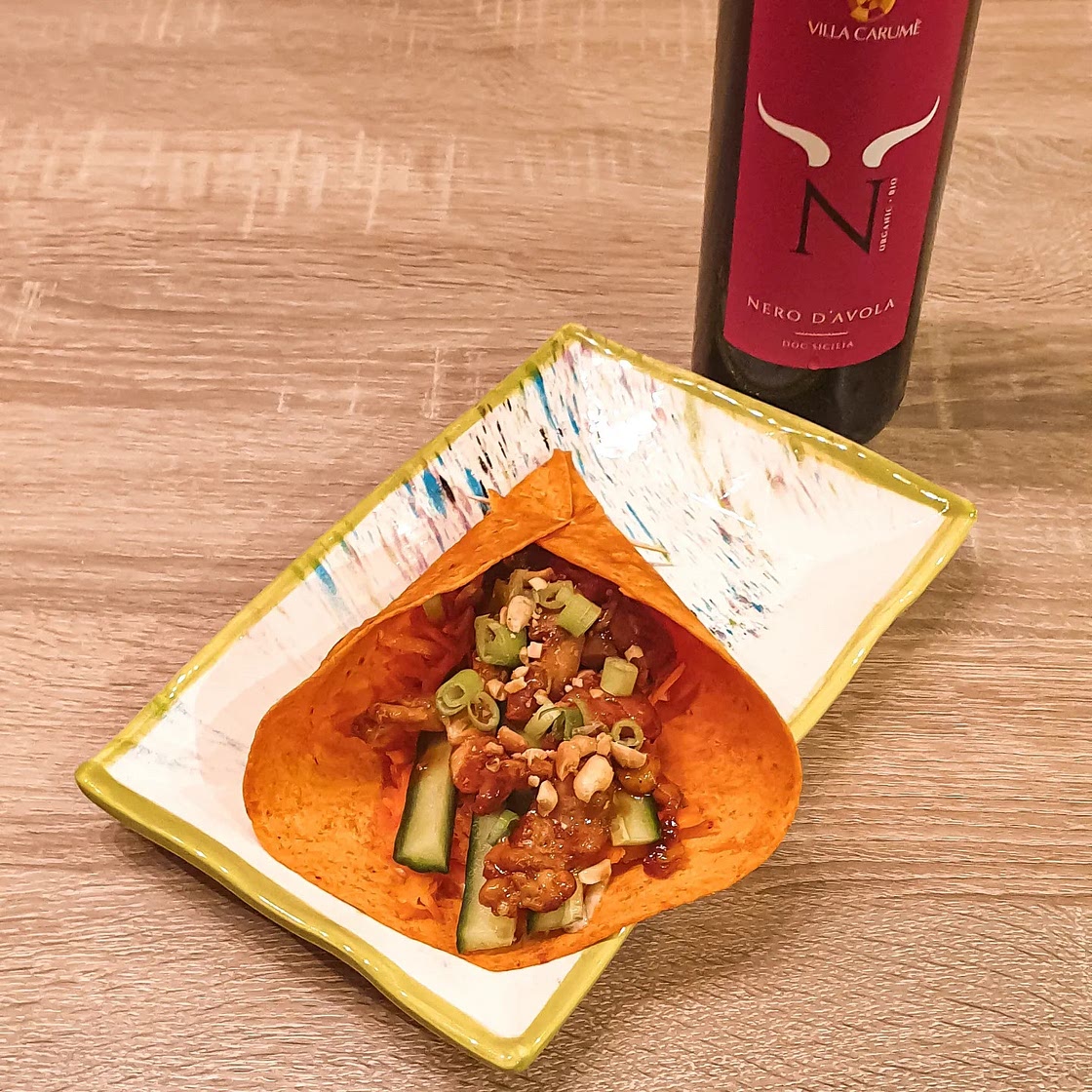 Tortillas au poulet en sauce hoisin