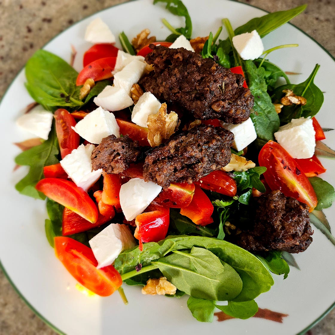 Lamb kofta and walnut salad