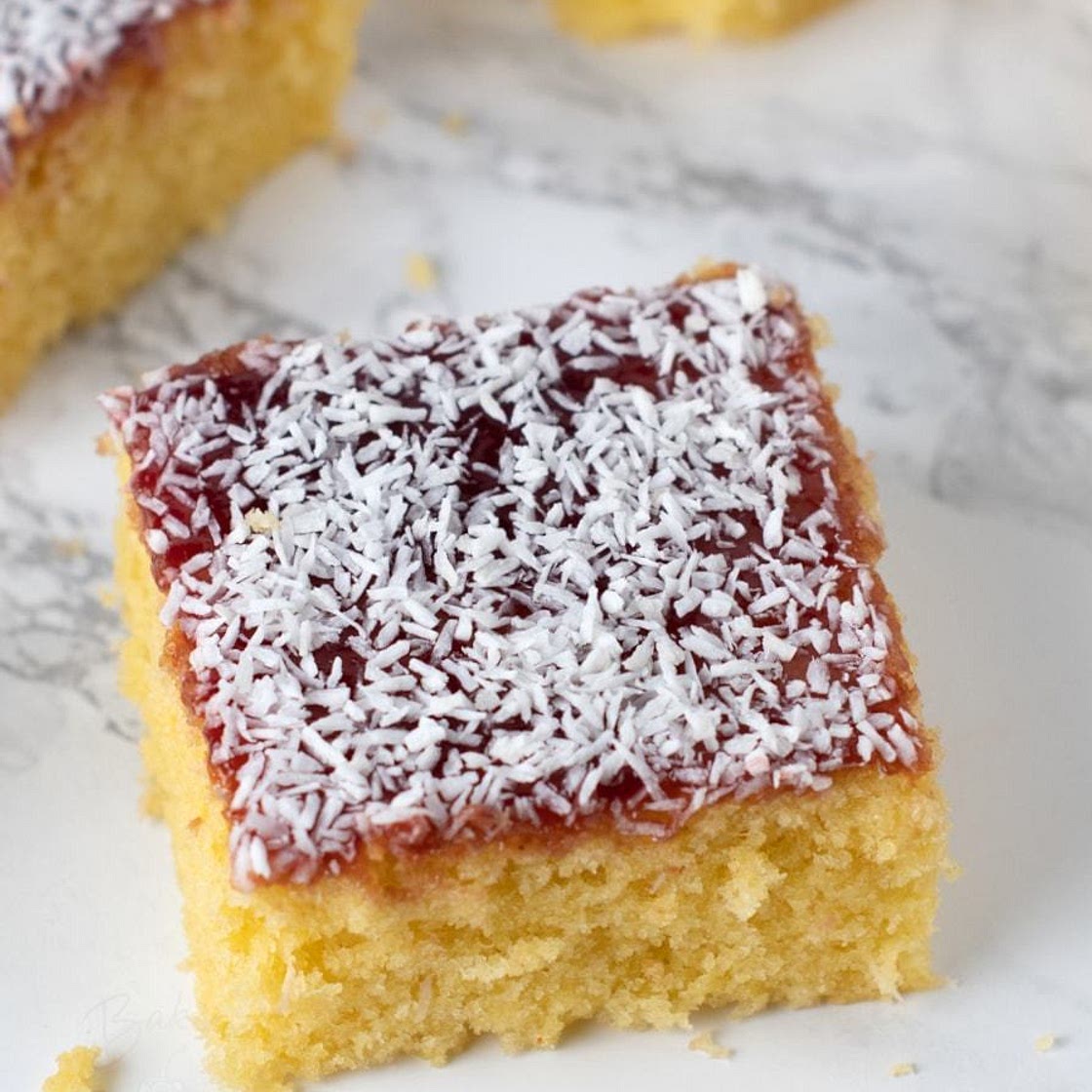 Jam & Coconut Sponge