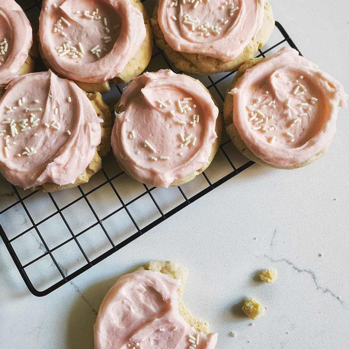 Sugar Cookies with Almond Buttercream
