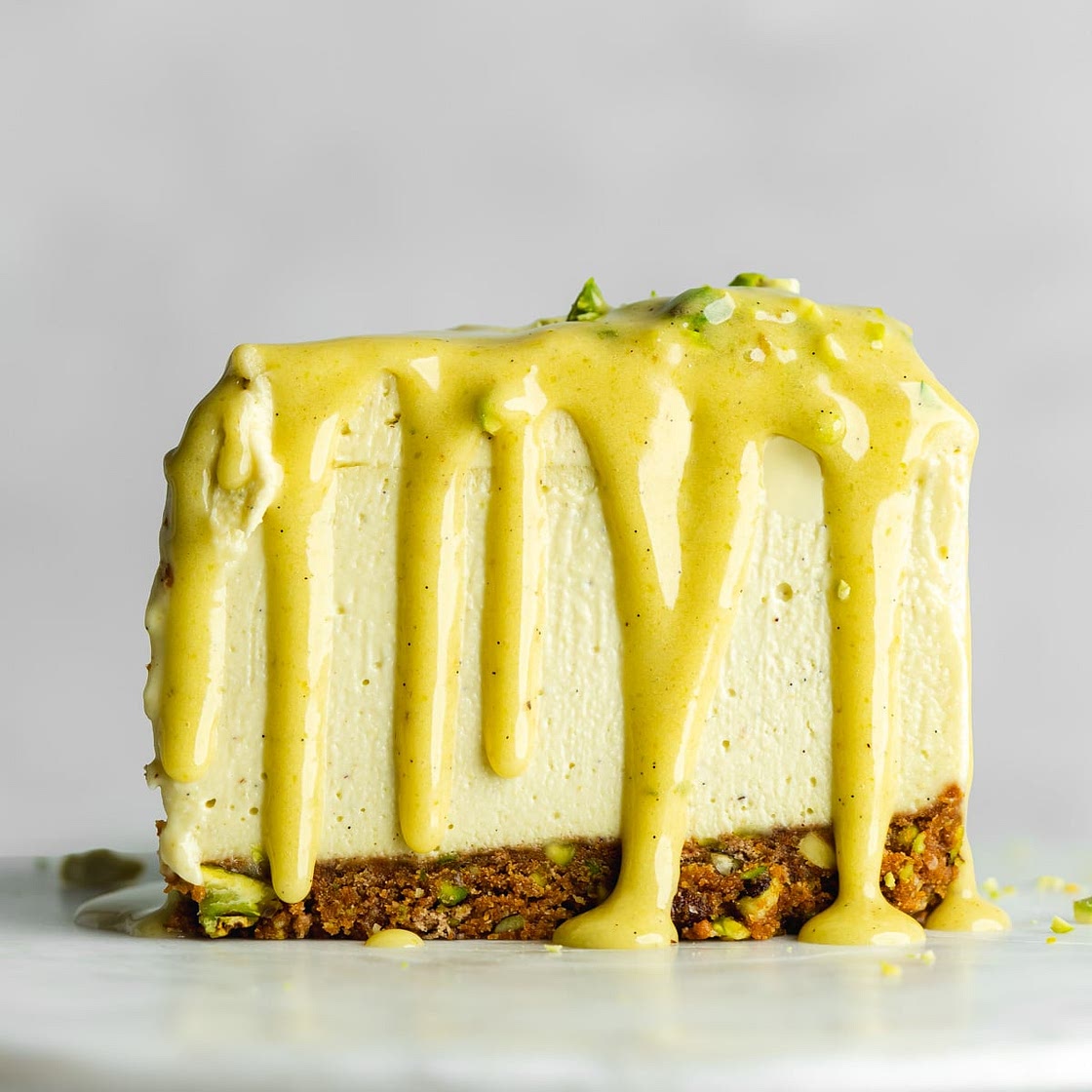 No-Bake Vegan Pistachio Cheesecake