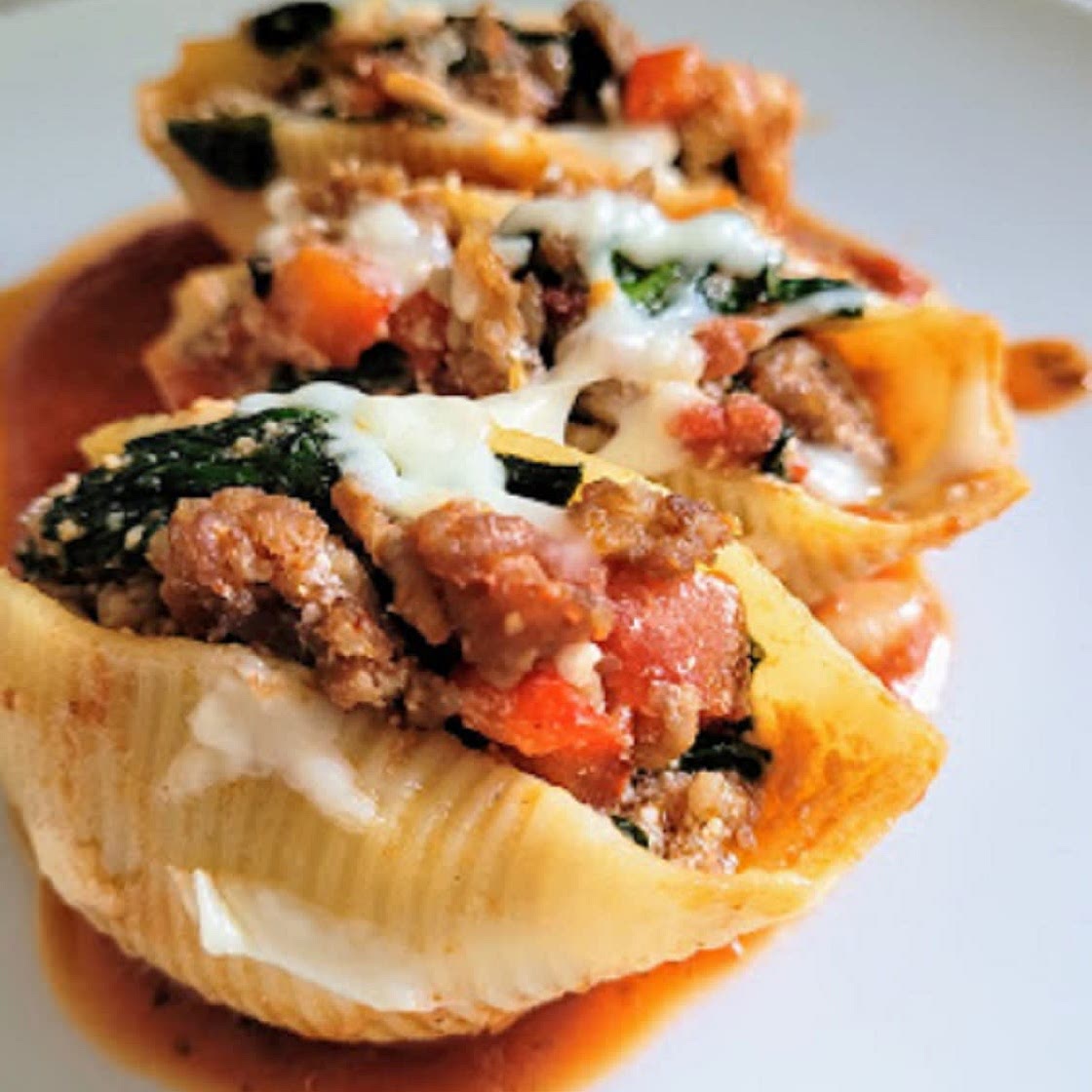 Hot Sausage Stuffed Shells