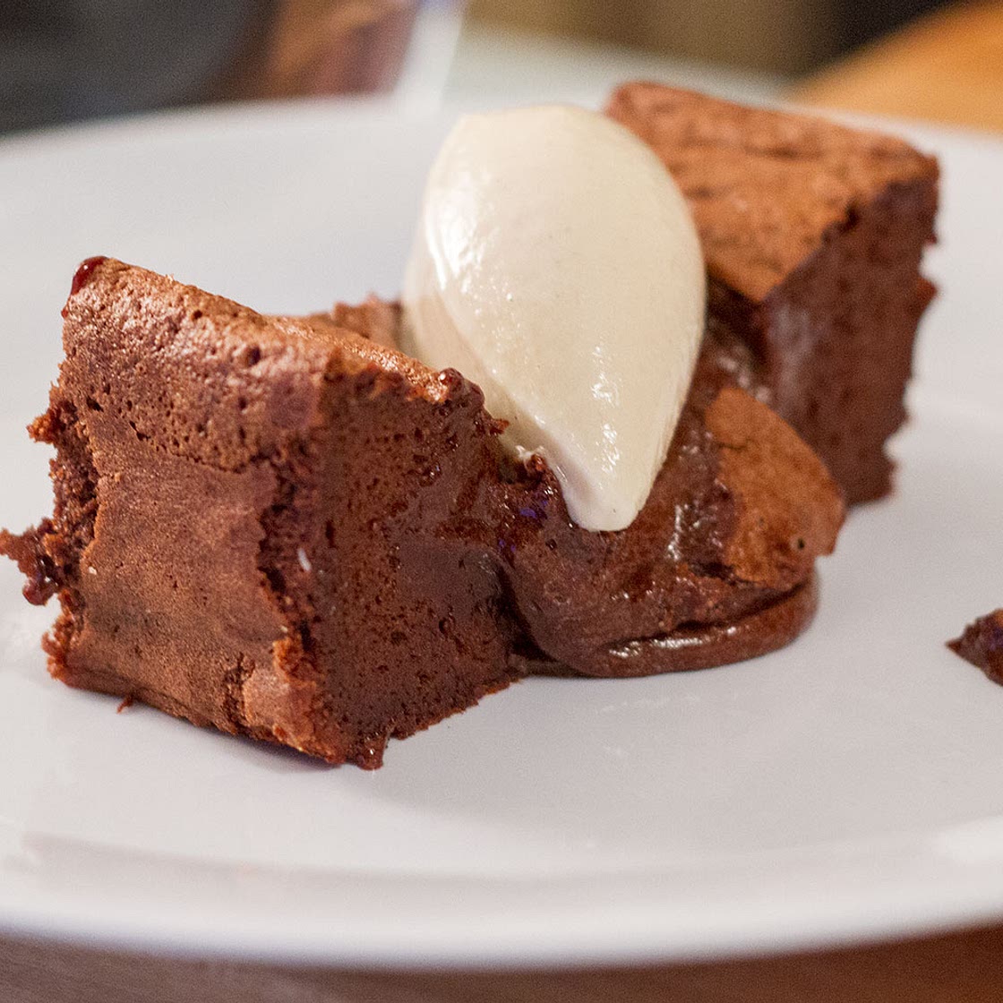 Gâteau au chocolat deux textures