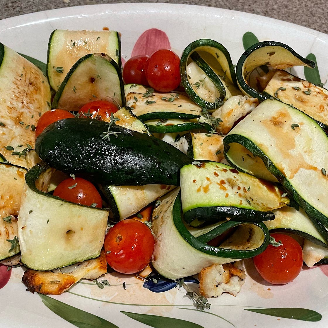 Grilled Halloumi and Courgette Skewers