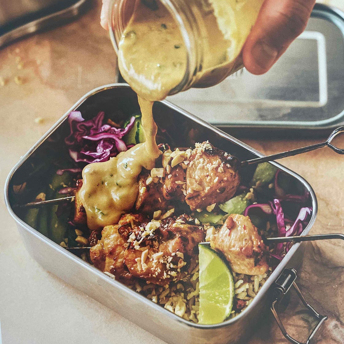 Satay chicken rice box - the good bite 
