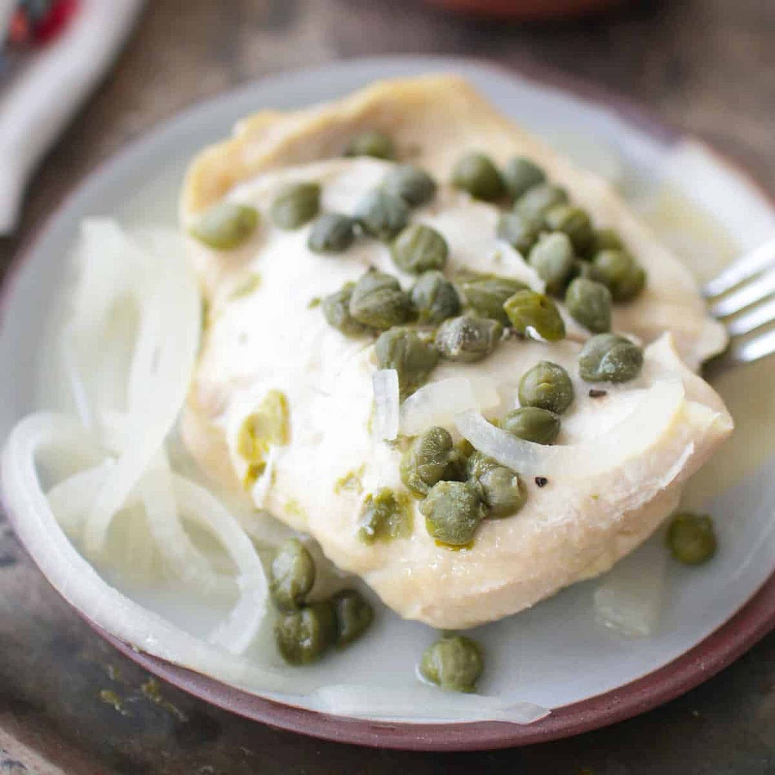 Slow Cooker Chicken Piccata For One