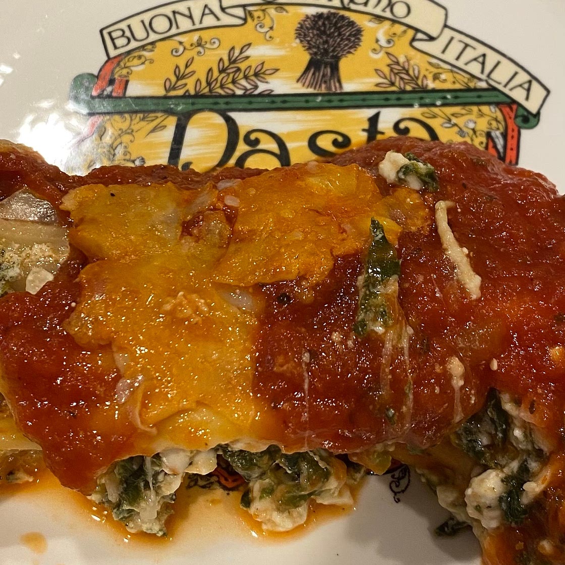 Spinach Cheese Manicotti -Rick