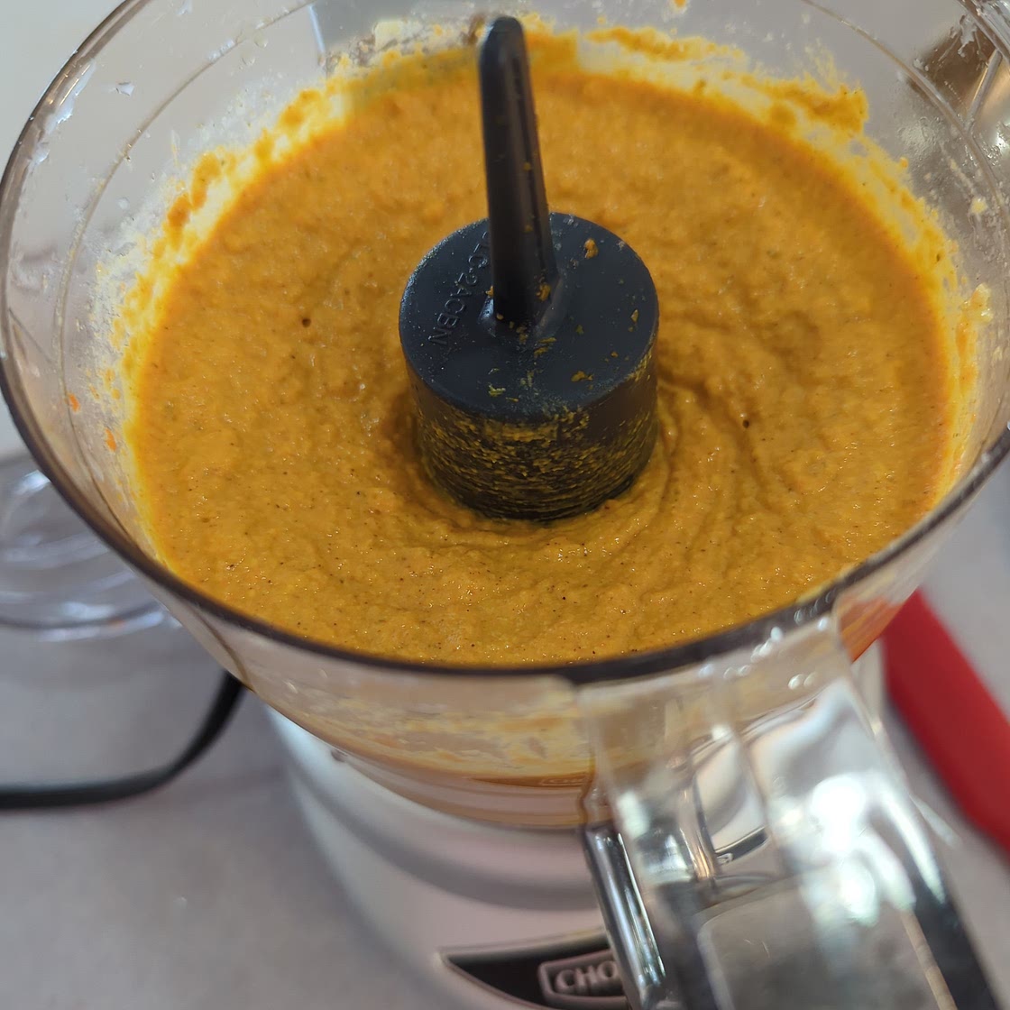 Magical small batch carrot hummus