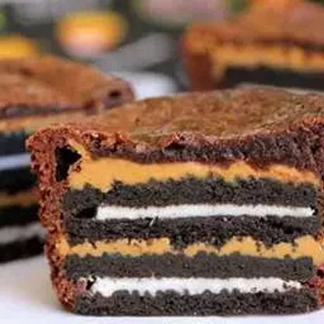 Brownie Cupcakes with Oreo Centers