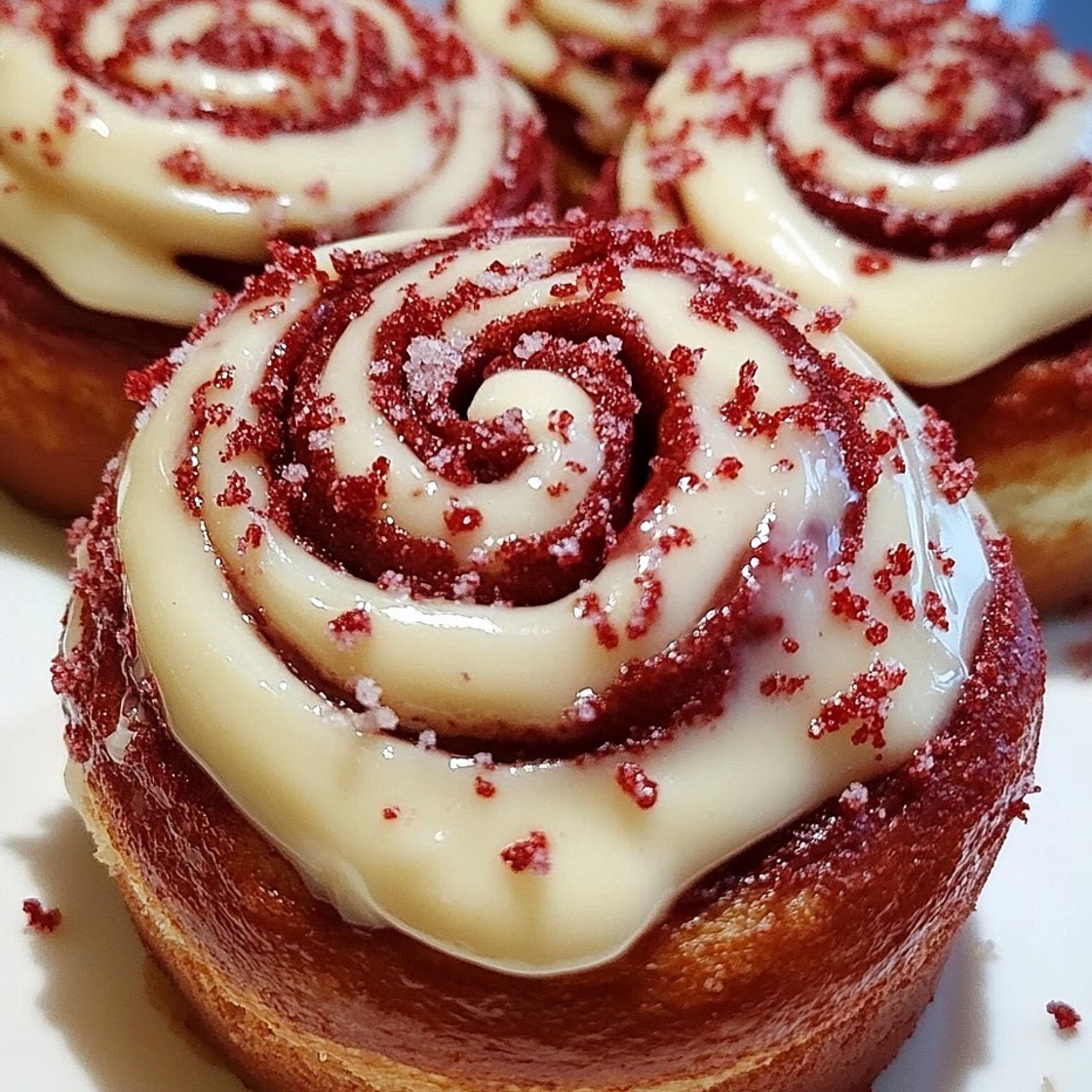 Irresistible Red Velvet Cinnamon Rolls