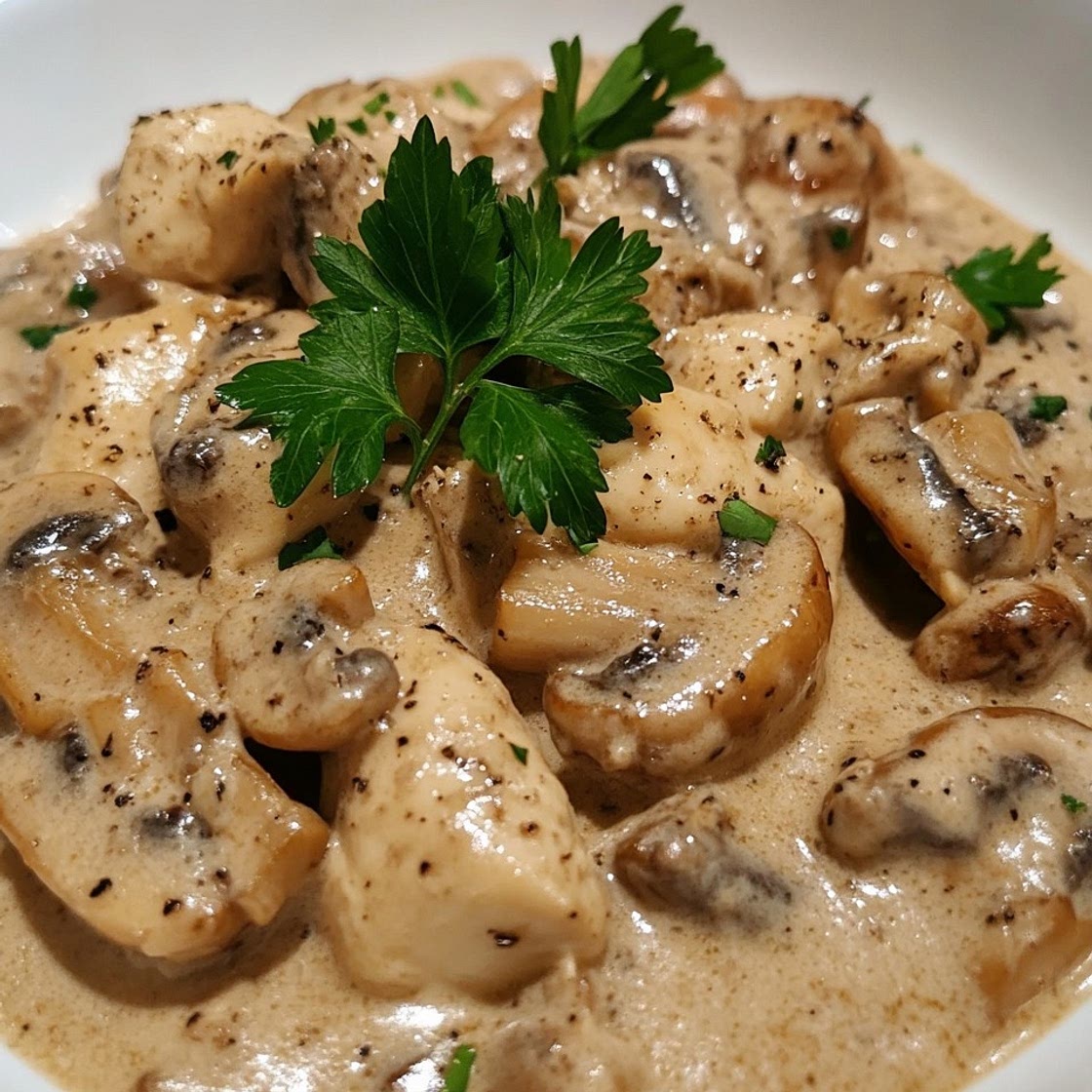 Creamy Chicken Mushroom Stroganoff