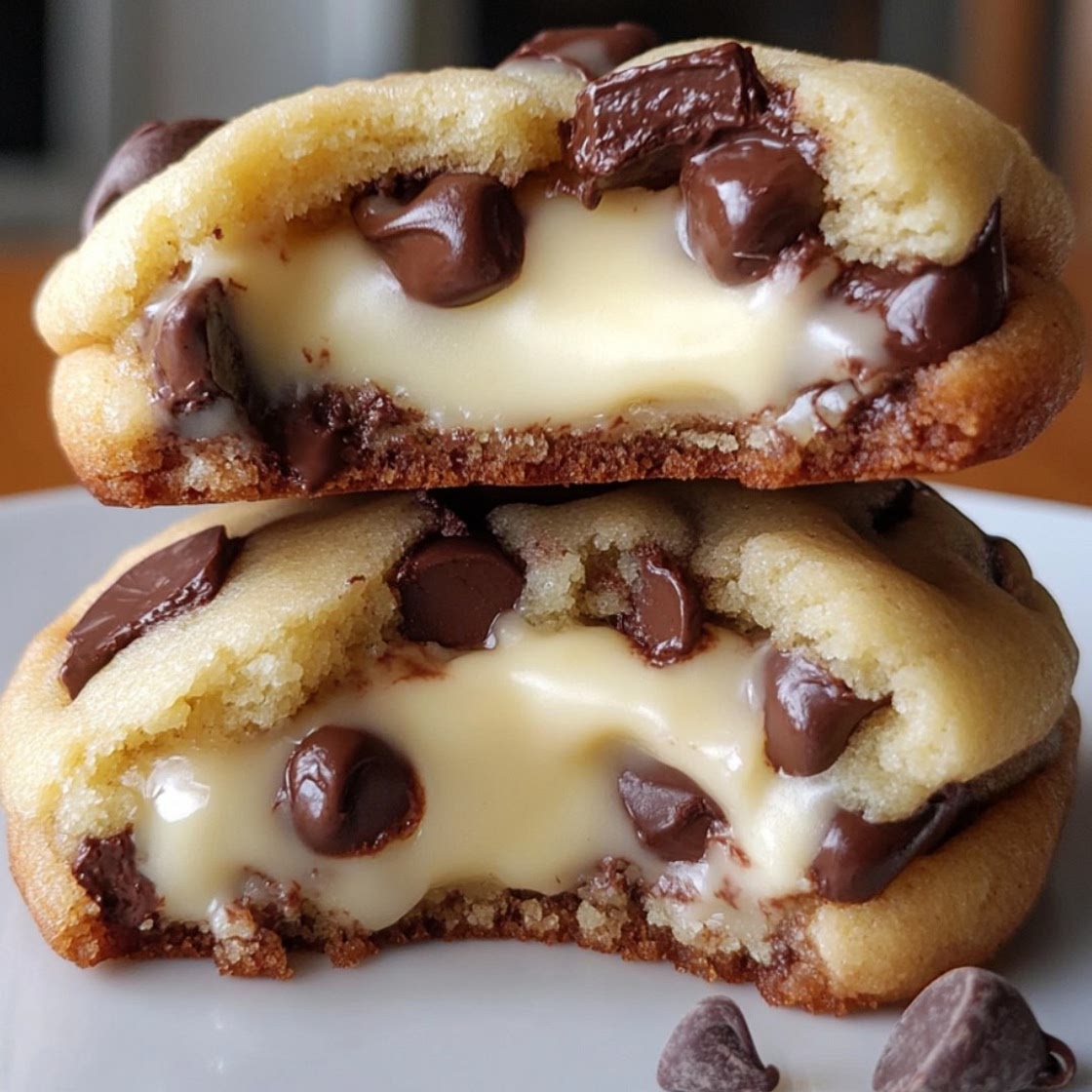 Creamy Cheesecake Stuffed Chocolate Chip Cookies Recipe
