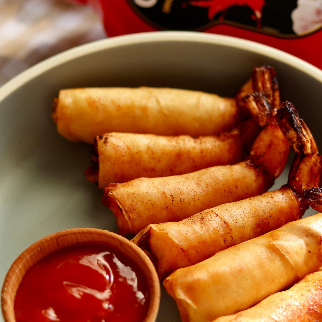 Vietnamese Rocket Shrimp Rolls