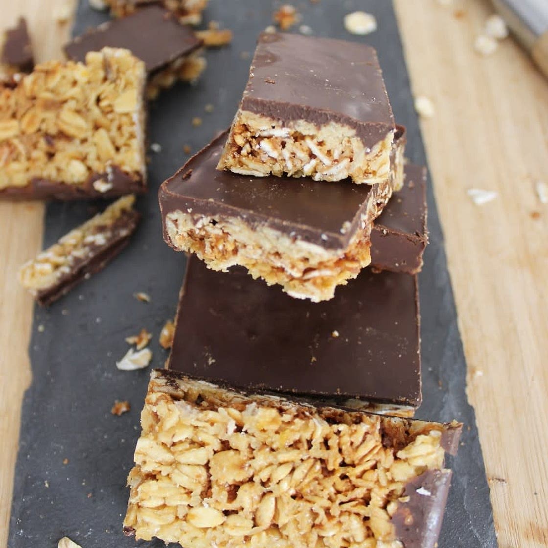 Peanut chocolate bars (GF, vegan)