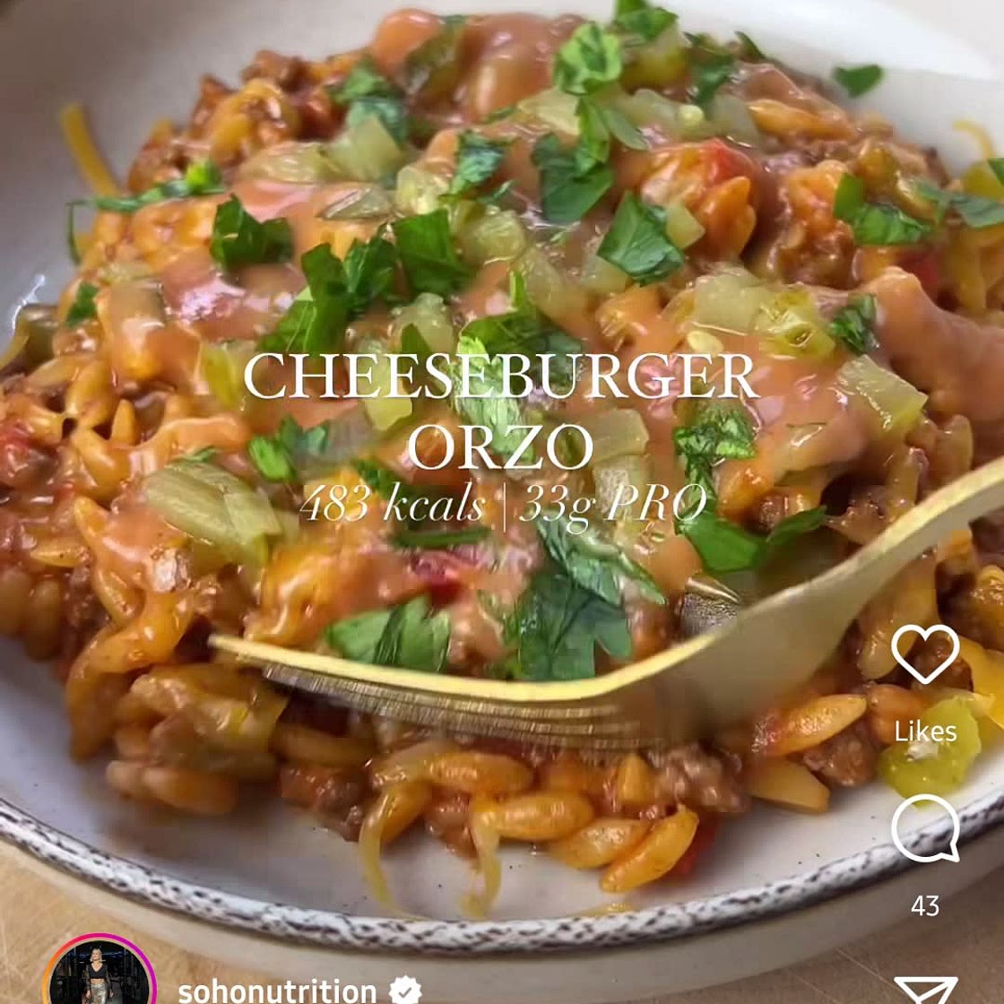 Cheeseburger orzo