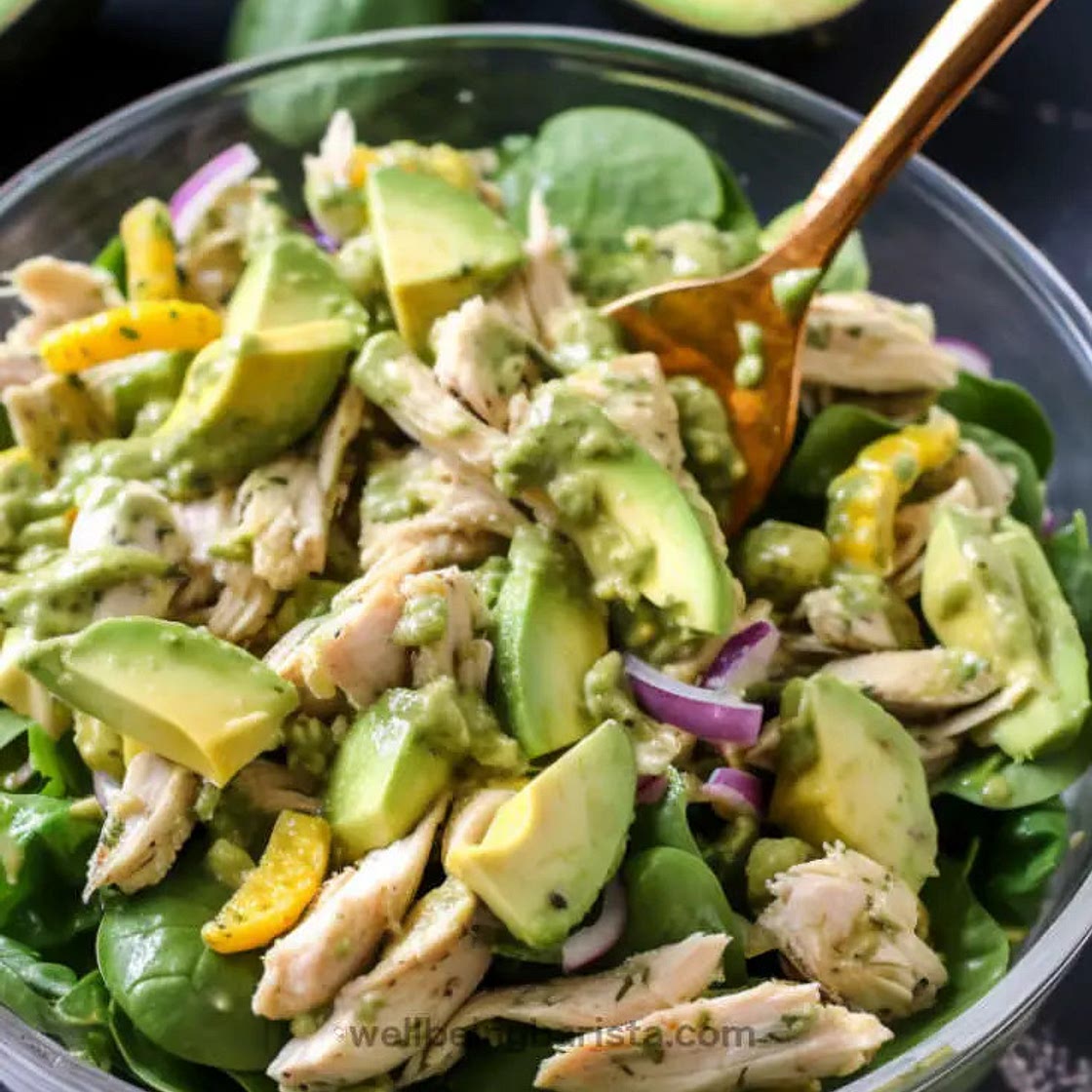 Easy And Healthy Roasted Chicken and Avocado Salad