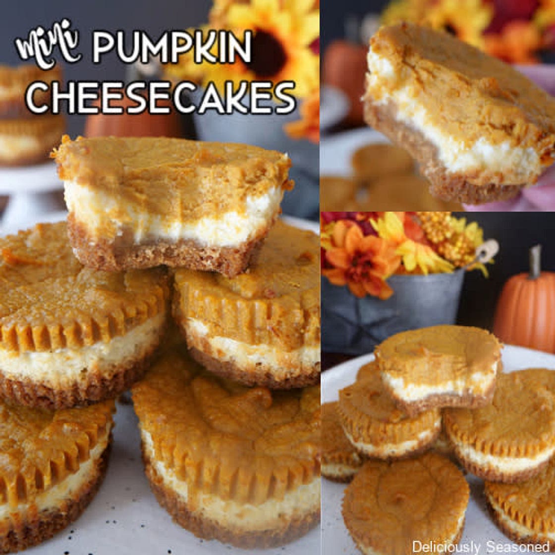 Mini Pumpkin Cheesecake Bites 
