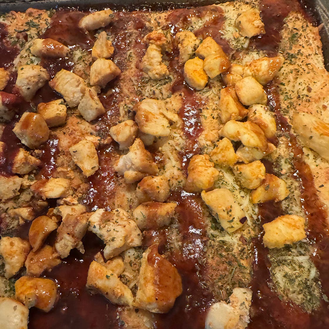 Bbq chicken loaded breadsticks