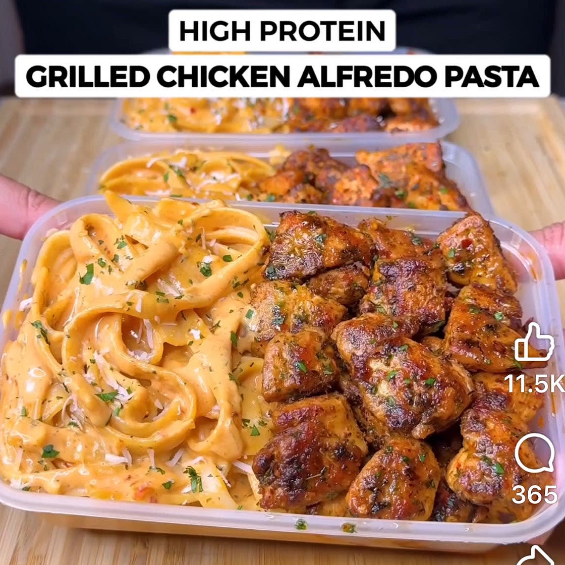 Grilled Chicken Creamy Pasta High Protein 