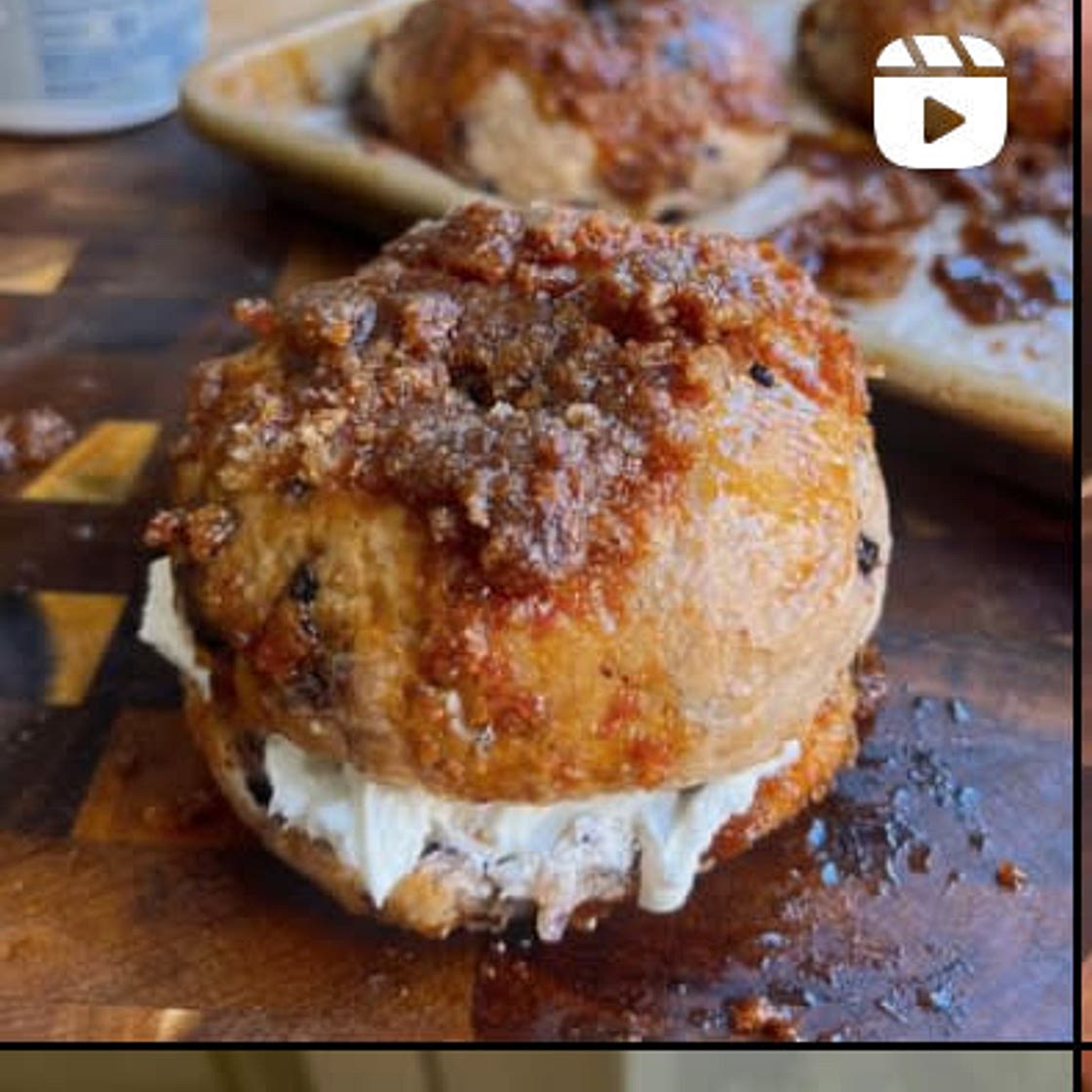Blueberry French toast bagels