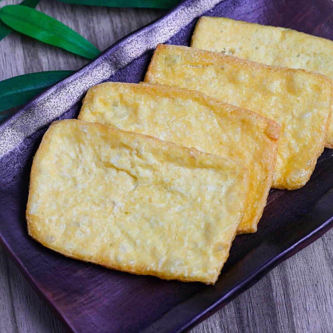 Homemade Aburaage (Twice Fried Tofu Pouches)