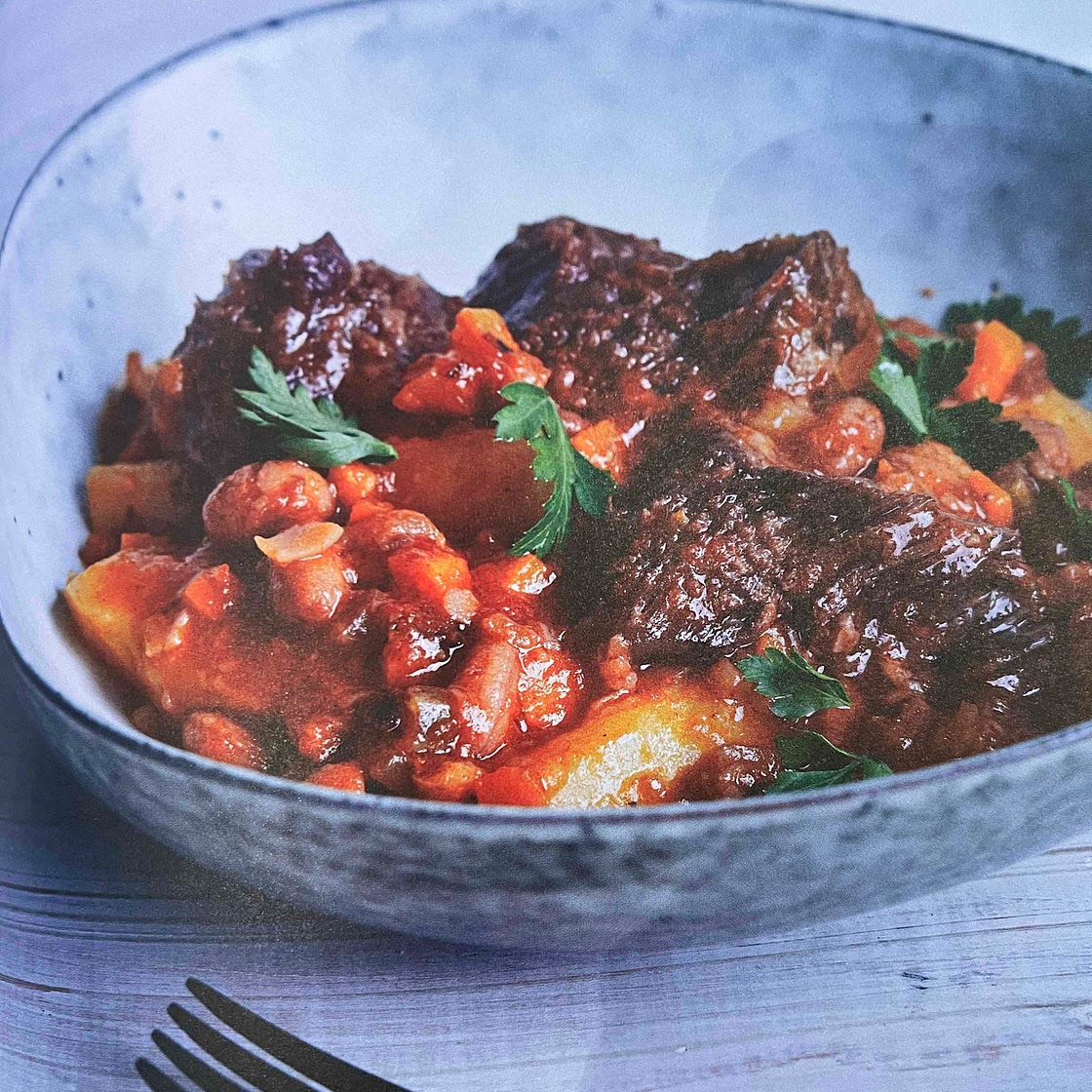 Mamma's Beef spezzatino with borlotti beans