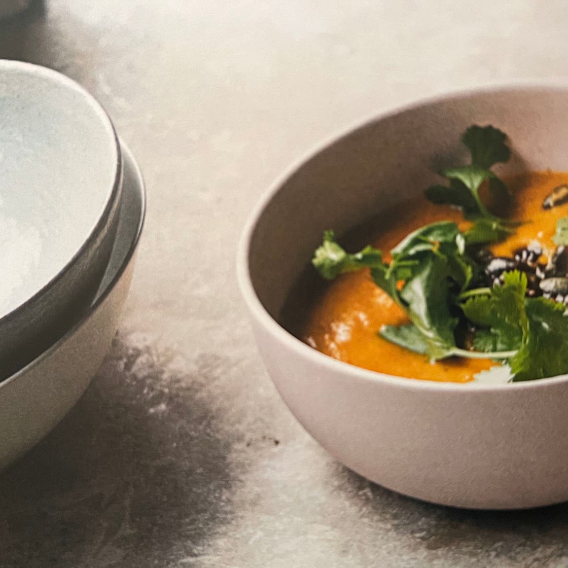 Curried lentil, tomato and coconut soup