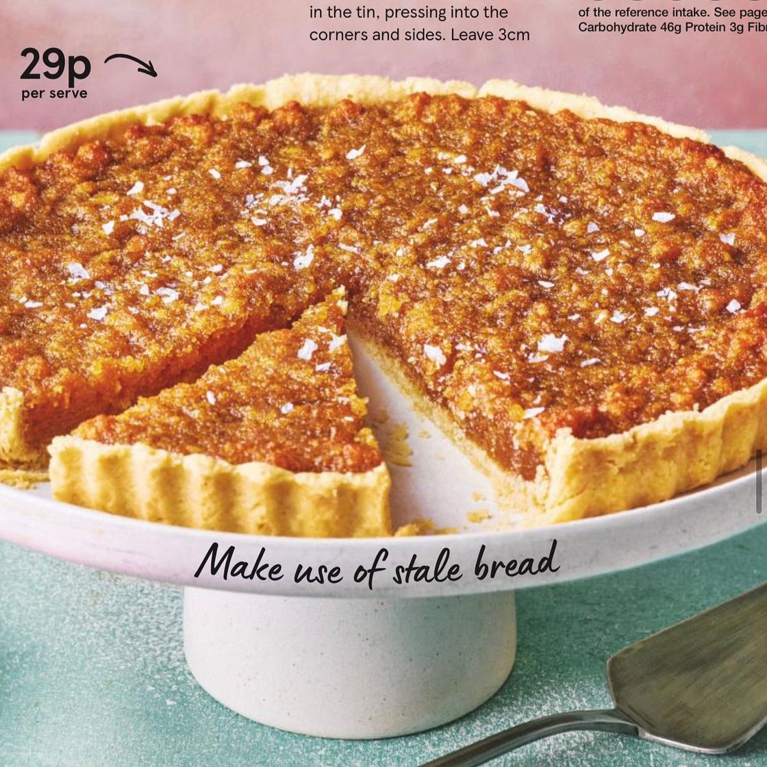 Salty honey treacle tart