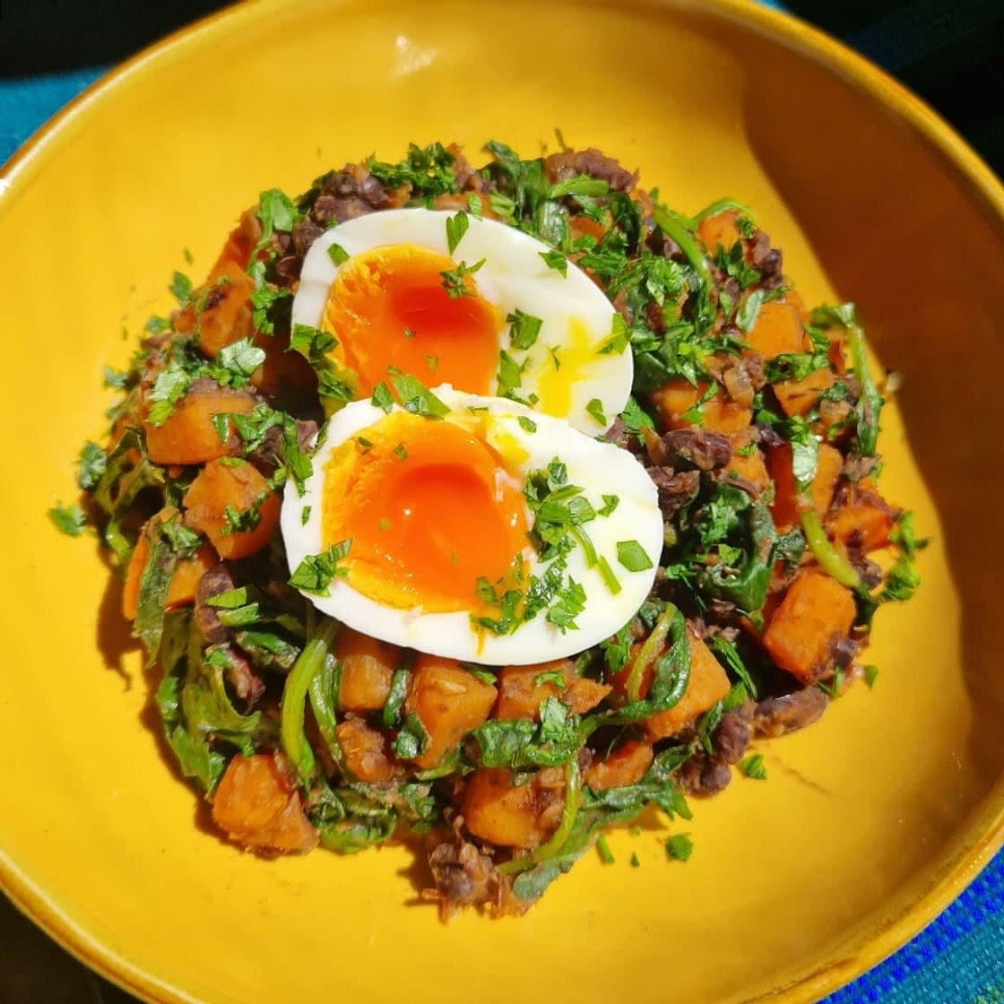 Sweet Potato Black Bean Breakfast Hash