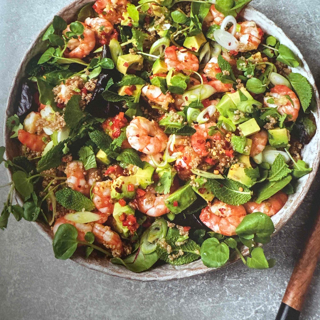Prawn, avocado and quinoa salad 