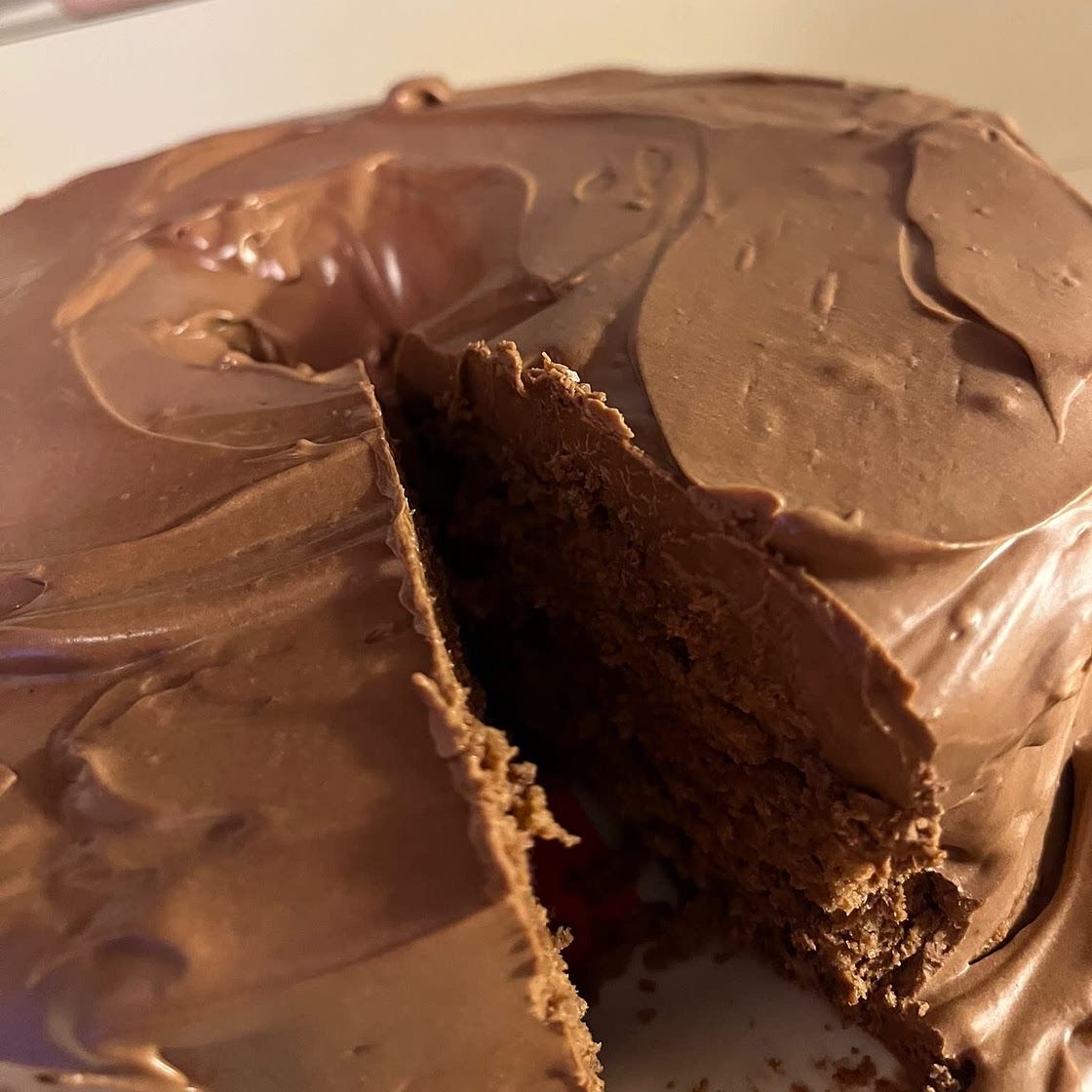 Chocolate Angel Food Cake With Double-Chocolate Frosting