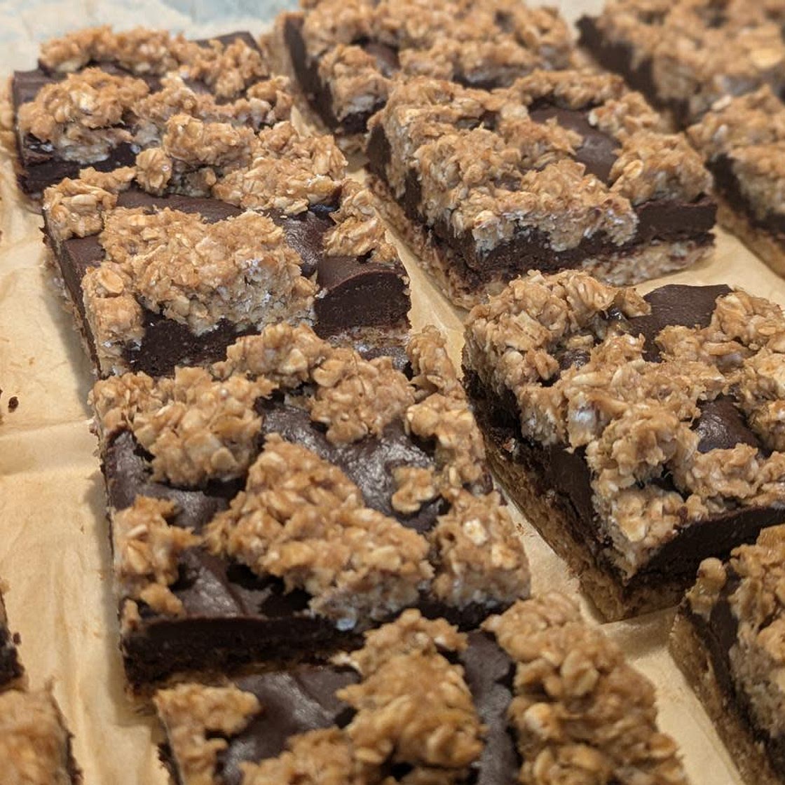 Banana Oatmeal Fudge Bars